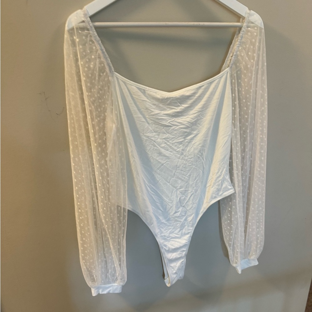 White Polka Dot body suit